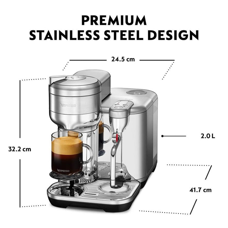 Nespresso Vertuo Creatista Coffee Machine by Sage, Stainless Steel